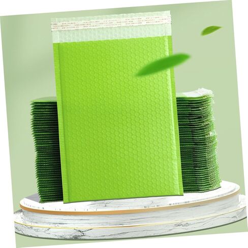 20pcs Waterproof Thickened Matte Film Bubble Courier Bags, Shockproof Protective Pouches for Clothing Packaging, 28x43cm Green and Black Po Film Envelopes in Saudi Arabia