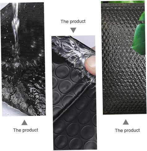 20pcs Waterproof Thickened Matte Film Bubble Courier Bags, Shockproof Protective Pouches for Clothing Packaging, 28x43cm Green and Black Po Film Envelopes in Saudi Arabia