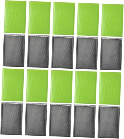 Cabilock 20pcs Thickened Matte Bubble Pouch Shipping Bags Waterproof Shock-absorbent Packaging Bags for Clothing Mailer, Green and Black Po Film 28x43cm for Secure Courier Use in Saudi Arabia
