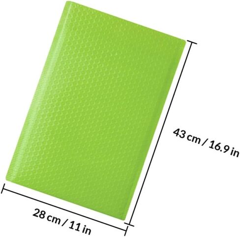 Cabilock 20pcs Thickened Matte Bubble Pouch Shipping Bags Waterproof Shock-absorbent Packaging Bags for Clothing Mailer, Green and Black Po Film 28x43cm for Secure Courier Use in Saudi Arabia