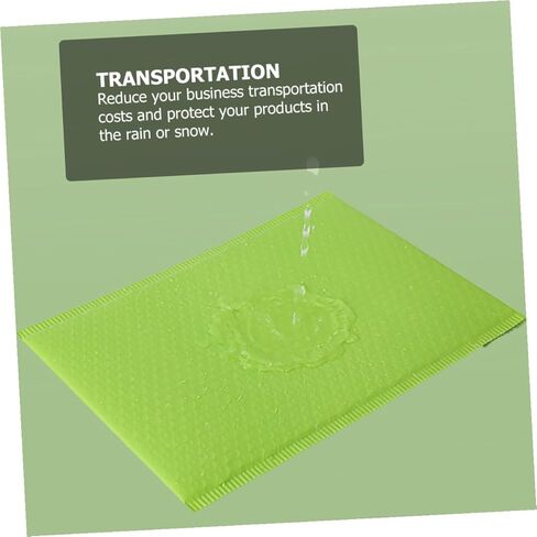 Cabilock 20pcs Thickened Matte Bubble Pouch Shipping Bags Waterproof Shock-absorbent Packaging Bags for Clothing Mailer, Green and Black Po Film 28x43cm for Secure Courier Use in Saudi Arabia