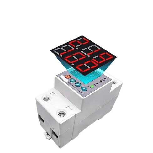 Din Rail 230V 100A Adjustable Over Under Voltage Protective Device Protector Relay Monitor Current Protection 1Pcs in Saudi Arabia
