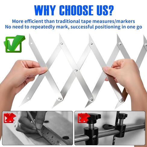 12 Point Center Finder Pro – Precision Measuring Tool for Woodworking, Welding & DIY Projects (Silver 12 Point) in Kuwait