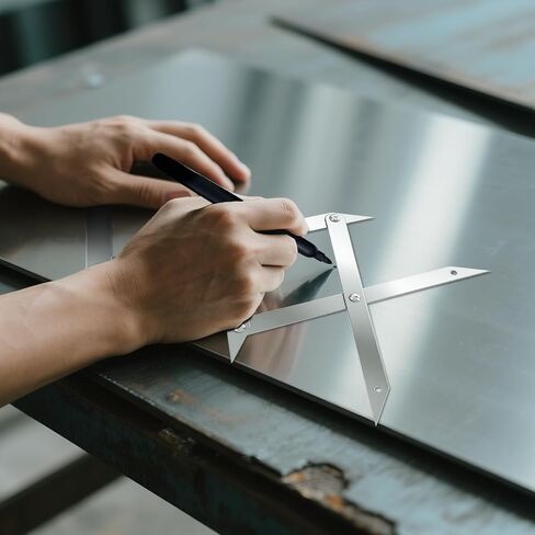 12 Point Center Finder Pro – Precision Measuring Tool for Woodworking, Welding & DIY Projects (Silver 12 Point) in Kuwait