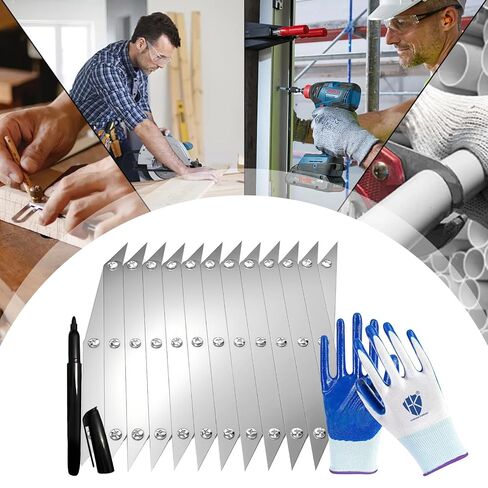 12 Point Center Finder Pro – Precision Measuring Tool for Woodworking, Welding & DIY Projects (Silver 12 Point) in Kuwait