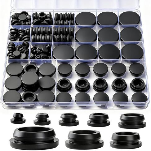 HNYYZL Rubber Plugs 8-Sizes 1" 3/4" 5/8" 1/2" 3/8" 5/16" 1/4" 1/5" Assorted Sizes Rubber Plugs for Holes for Furniture,Offices,Kitchens in Saudi Arabia