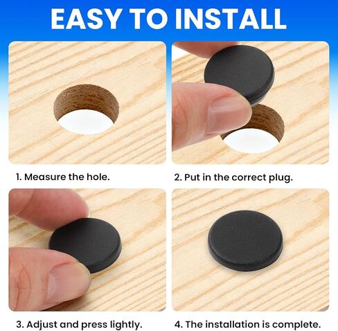 HNYYZL Rubber Plugs 8-Sizes 1" 3/4" 5/8" 1/2" 3/8" 5/16" 1/4" 1/5" Assorted Sizes Rubber Plugs for Holes for Furniture,Offices,Kitchens in Saudi Arabia