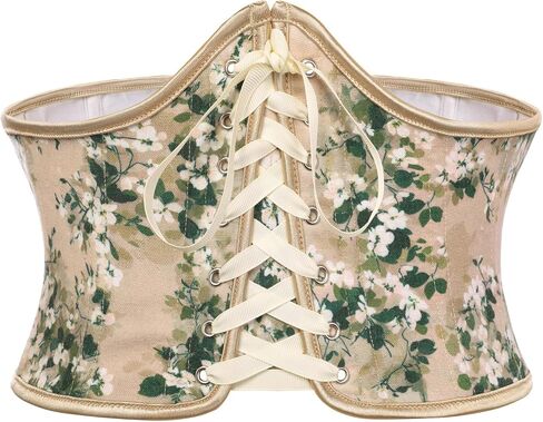 Scarlet Darkness Corset Belt for Women Renaissance Lace up Floral Wide Waist Belts in Kuwait