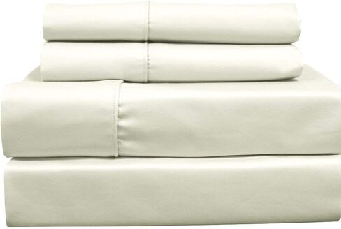 Royal Hotel Bedding Solid White 600-Thread-Count 4pc Olympic Queen Bed Sheet Set 100-Percent Cotton, Sateen Solid, Deep Pocket in Saudi Arabia