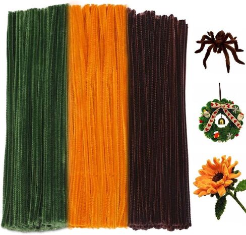 300 Pcs Thick Pipe Cleaners Craft Supplies 7 Assortment Pastel Macaron Color Chenille Stems for Art and Craft Projects Creative DIY Decorations (Candy color-300pcs) in Kuwait