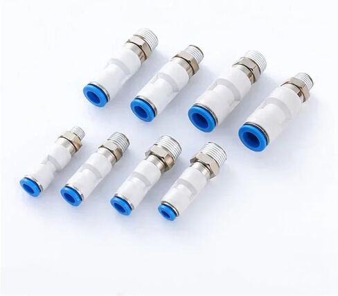 Pneumatic Air Fitting 360° Rotary Connectors Swivel Joint High Speed Rotation 6/8/10/12mm MaleThread M5 1/4 1/2 Quick Coupling 1Pcs(10-03) in Saudi Arabia