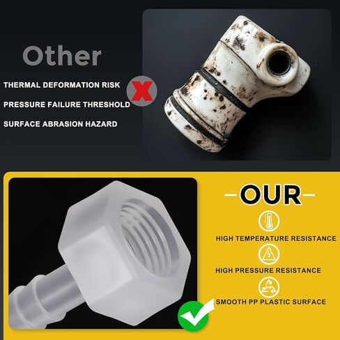 5 قطع من METALLIXITY خرطوم بلاستيكي إلى محول أنثى 3/8 بوصة بارب × 3/4 بوصة أنثى للسيارات والدراجات النارية والبحرية والشاحنات وأنظمة الوقود RV in Kuwait