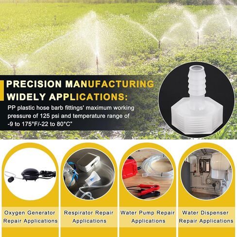 5 قطع من METALLIXITY خرطوم بلاستيكي إلى محول أنثى 3/8 بوصة بارب × 3/4 بوصة أنثى للسيارات والدراجات النارية والبحرية والشاحنات وأنظمة الوقود RV in Kuwait