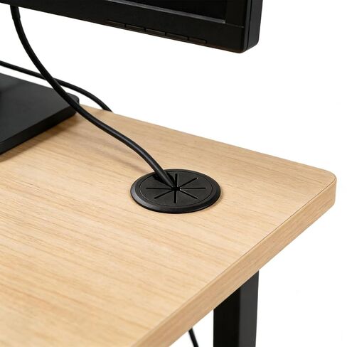 Desk Grommet 2 Inch (50 mm) 10 Pieces, Desk Hole Cover for Cables, Black Desk Cord Hole Cover for Office Home Table, Cable Grommet with 1 Hole Saw Drill Attachment & 10 Cable Ties in Kuwait