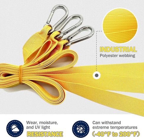 3 حبال رفع زورق عالمية للقوارب القابلة للنفخ، عالمية شديدة التحمل وقابلة للتعديل دافيت من الفولاذ المقاوم للصدأ، نظام حبال زورق من النايلون، سعة تحميل 1000 رطل in Kuwait