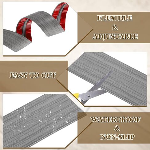 uxcell T-Molding Transition Strips, 3.28 ft x 1.97" (L x W) PVC Floor Flat Divider Strip Self Adhesive Vinyl Flooring Edging Trim for Joining Floor Gaps Doorways, Maple Wood Grain in Saudi Arabia