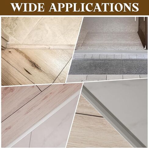 uxcell T-Molding Transition Strips, 3.28 ft x 1.97" (L x W) PVC Floor Flat Divider Strip Self Adhesive Vinyl Flooring Edging Trim for Joining Floor Gaps Doorways, Maple Wood Grain in Saudi Arabia