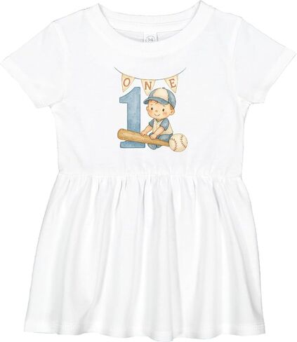 inktastic First Baseball Birthday Infant Dress in Saudi Arabia