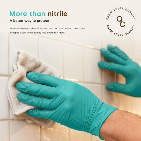 SUP Nitrile Exam Gloves, Powder-Free Latex-Free Food Safe Cooking Cleaning laboratory Disposable Medical Glove, Teal 1000 Ct in Saudi Arabia
