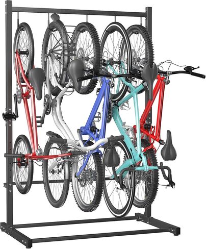 Torack FreeSting Bike Storage Storage Stand For Garage و Heavy Duty 7 Bikes و 7 خوذات تخزين الدراجات الرأسية رف تخزين الدراجة in Kuwait