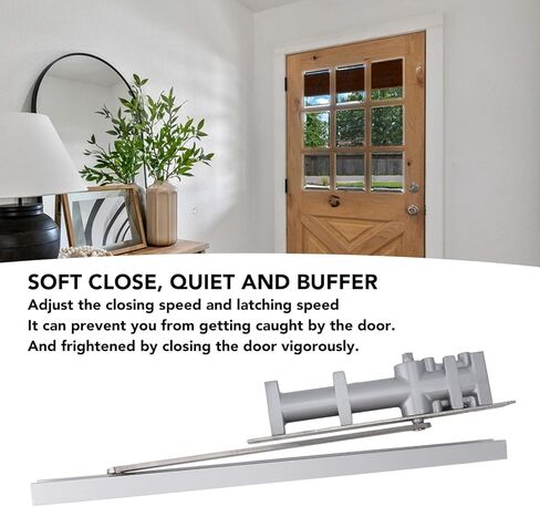 Automatic Door Closer, Adjustable Self Closing Door Hinge Spring Loaded Zinc Alloy 90 Degrees for Residential Commercial in Saudi Arabia