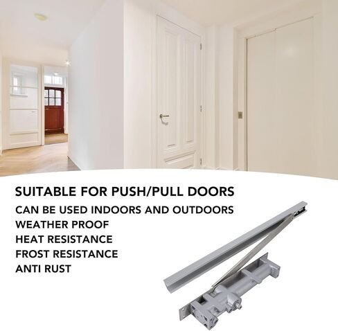 Automatic Door Closer, Adjustable Self Closing Door Hinge Spring Loaded Zinc Alloy 90 Degrees for Residential Commercial in Saudi Arabia
