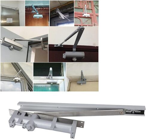 Automatic Door Closer, Adjustable Self Closing Door Hinge Spring Loaded Zinc Alloy 90 Degrees for Residential Commercial in Saudi Arabia