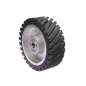 75mm - 200mm Serrated Rubber Contact Wheel Sanding Belt Polishing Wheel(200x50mm,6201 Installed 12) in Saudi Arabia