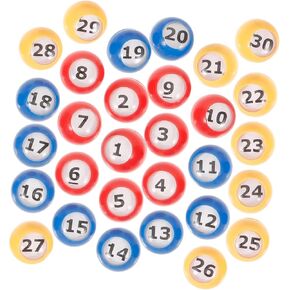 Yardwe 30pcs Bingo Balls Raffle Lottery Balls Safe Lightweight Resistant to Fading for Party in Kuwait