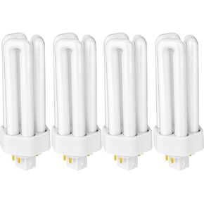 PLT-26W/3U/4-Pin 2700K GX24Q-3 Warm White, Compact Fluorescent Lamp Light Bulb, Triple Tube, Replacement for Sylvania 20879, Philips 458240, GE 97614, Pack of 4 in Saudi Arabia