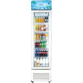 Beverage Refrigerator, 5.5 cuft Slim Upright Commercial Display Cooler with LED Lighting&U shape canopy&Glass Door Merchandiser Cooler, ETL, for Apartment, Shop, Restaurant in Saudi Arabia
