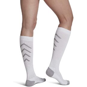 SIGVARIS Men's & Women's 401 Athletic Recovery Calf High Socks 15-20mmHg - White - X-Large in Kuwait