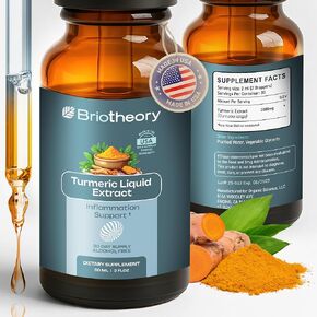 Turmeric Root Extract Tincture Liquid Drops – Herbal Supplement for Joint & Muscle Support, Antioxidant & Anti-Inflammatory, Alcohol-Free, Vegan, Non-GMO – 60 ml (30 Days Supply) in Saudi Arabia