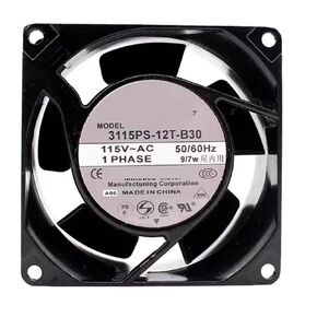 مروحة تبريد 100 فولت 7/9 وات 80 * 38 ملم 8 سم 3115PS-12T-B30 in Kuwait