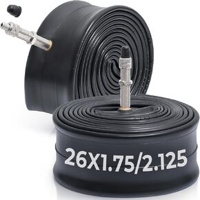 قطعتان، أنابيب دراجة ممتازة 26X1.75/1.90/1.95/2.0/2.10/2.125، متوافقة مع إطارات الدراجة 26x1.75 إلى 2.125، مع صمام C4E-40L، مطاط البوتيل، تستخدم للدراجات الجبلية والطراد والمدينة والطرق in Kuwait