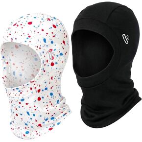 Unittype 2 Pack Balaclava Mask Summer Milk Silk Face Mask UV Protection with Glasses Holes Breathable Motorcycle Helmet Neck Gaiter for Motorcycle Cycling Outdoor Sports Men Women in Kuwait