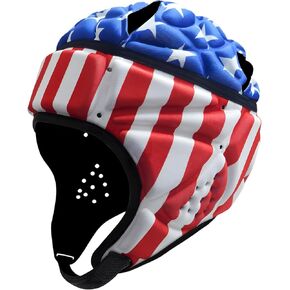 Rugby Soft Shell Helmet - Adjustable Padded Headguard for Football, Flag Football & Multi-Sport Protection in Saudi Arabia