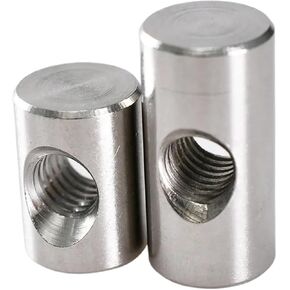 Barrel nut, 304 Stainless Steel Bolts Cylindrical Pin Dowel Wood Furniture Embedded Locking Long Nut(M5x30 (5Pcs)) in Kuwait