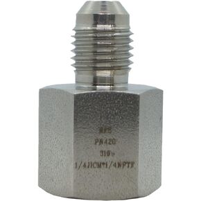RFS الفولاذ المقاوم للصدأ JIC تركيب أنبوب متوهج، مستقيم، 5/8 "أنبوب OD JIC ذكر × 1/2" NPT أنثى in Kuwait