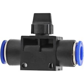 10 قطعة تركيب هوائي HVFF4 HVFF6 HVFF8 10 12 منظم ضغط الأنابيب خنق صمام ضاغط الملحقات صمام اليد التبديل (HVFF8) in Kuwait