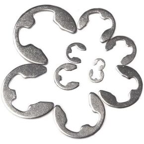 مشبك إحكام خارجي، 100 قطعة حقيبة 304 من الفولاذ المقاوم للصدأ نوع E حلقة الاحتفاظ بحلقة إحكام خارجية مقاومة للصدأ 1.5-7 مم (4 مم) in Kuwait