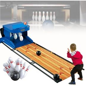Electronic Bowling Alley Game for Kids & Adults - Indoor Sports Console with Automatic Reset, LED Scoreboard, Sound Effects & Lighting, 3.5m Bowling Fun for Family Entertainment in Kuwait