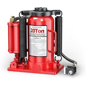 20 Ton Air Hydraulic Bottle Jack, 10-3/8"to 20-1/16" Lift Range, All Welded Bottle Jack, Manual and Air Pump Dual Operation, for Car, Auto Repair, Truck, Industrial Engineering in Saudi Arabia