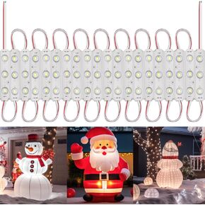 20 Pcs LED Module Replacement Lights for Inflatables, White 6500K 5730 SMD 150LM Per LED Module Christmas Inflatables Light for Letter Sign with Tape Adhesive Backside (20) in Kuwait