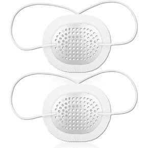 2pcs Eye Shield After Surgery, Aluminum Protective Breathable Eye Patch Cover for Adults with Extended Elastic Strap and White Cloth Covering for Sleeping and After Surgery in Kuwait