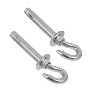 Homoyoyo Expansion Bolts Hook Stainless Steel Open Cup Hooks Heavy Duty Hammock Hanger for Swing Chairs Ceiling Wall Mount 2pcs in Kuwait