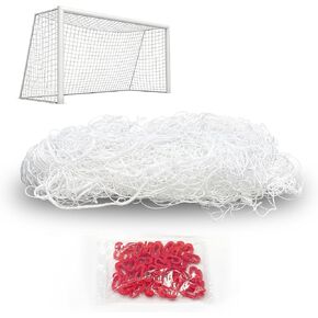 استبدال شبكة مرمى كرة القدم، شبكة كرة قدم من مادة البولي بروبيلين شديدة التحمل لجميع المستويات، مناسبة لجميع الأحوال الجوية في الفناء الخلفي/الحديقة، باللون الأبيض، بدون إطار in Kuwait