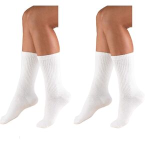 Truform Medical Compression Socks for Men and Women, 8-15 mmHg Crew Length to Mid-Calf, White, Medium (multipack) in Kuwait