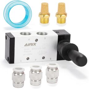 4H410-15 صمام رافعة يدوية، صمام هوائي يدوي 5 منافذ بموضعين، 1/2 بوصة NPT، جسم من الألومنيوم لآلات CNC، التحكم في أسطوانة الهواء، معدات التشغيل الآلي ومحطات العمل الصناعية in Kuwait