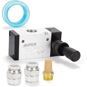 4H410-15 Hand Lever Valve, 5-Port 2-Position Manual Pneumatic Valve, 1/2" NPT, Aluminum Body for CNC Machinery, Air Cylinder Control, Automation Equipment & Industrial Workstations in Saudi Arabia